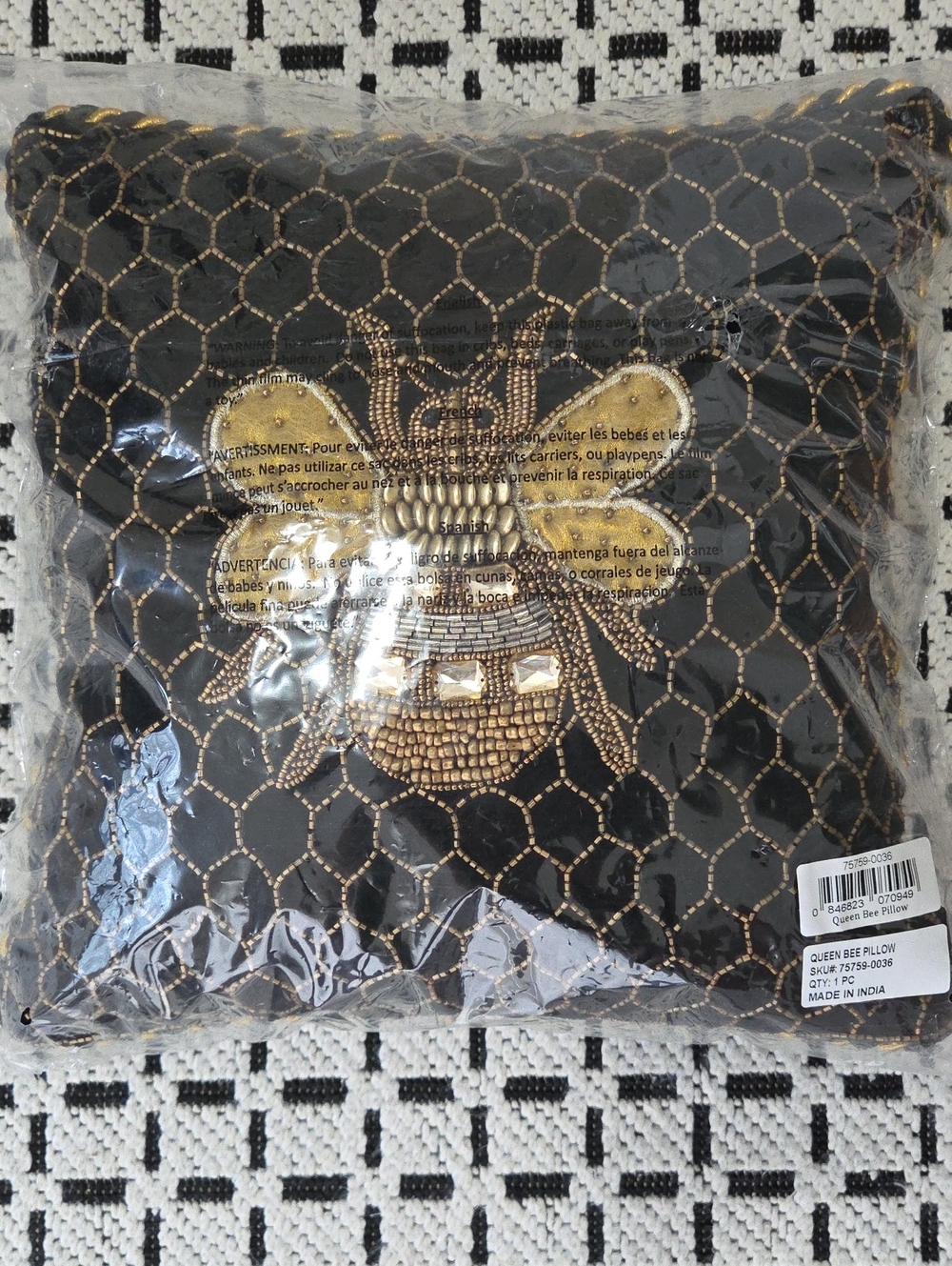 MacKenzie-Childs Queen Bee Accent Pillow - Picture 5 of 5